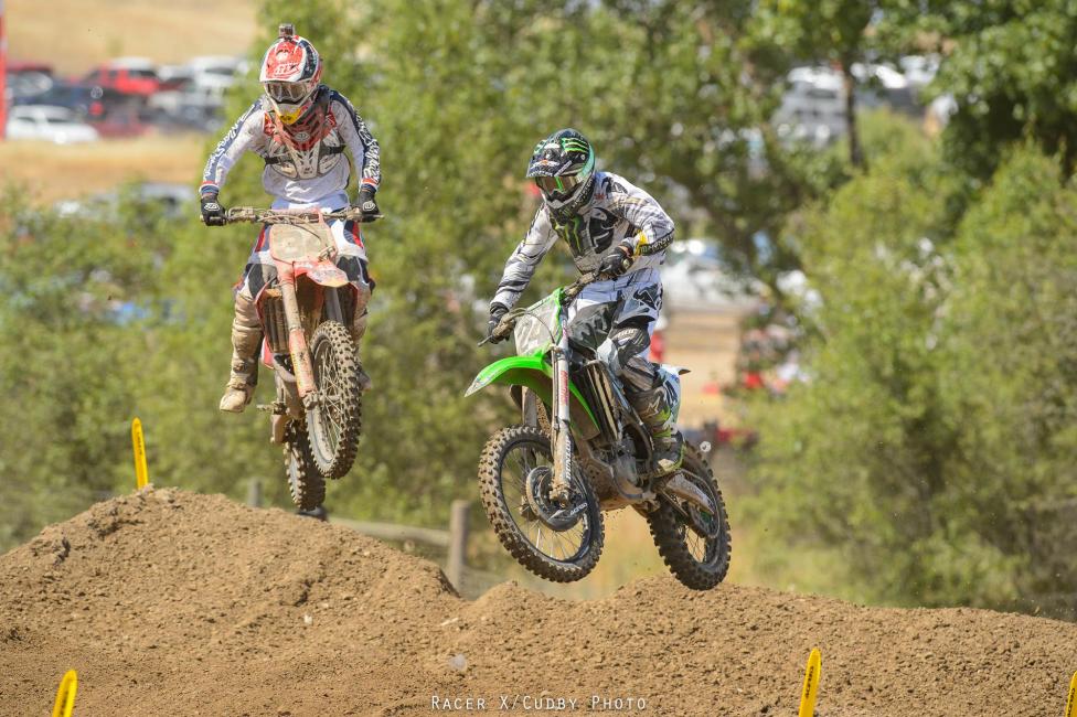 Malcolm Stewart got together with Brett Metcalfe, which resulted in a broken header pipe for Stewart.