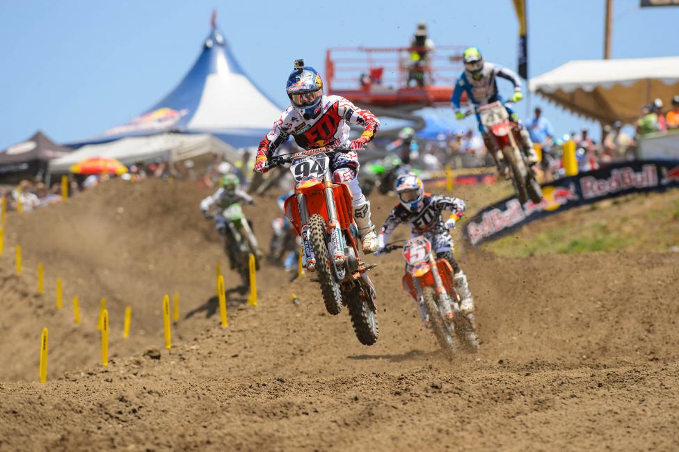 Just two races into his 450 career outdoors, Ken Roczen holds the points lead.  