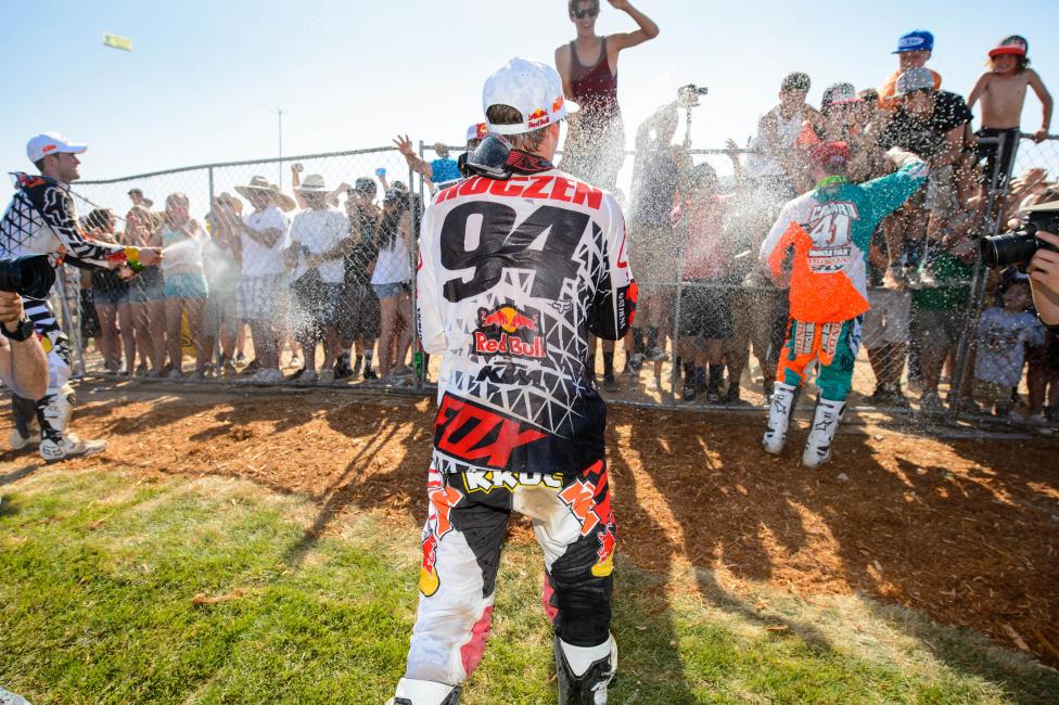 Roczen celebrates his first career 450 overall. 