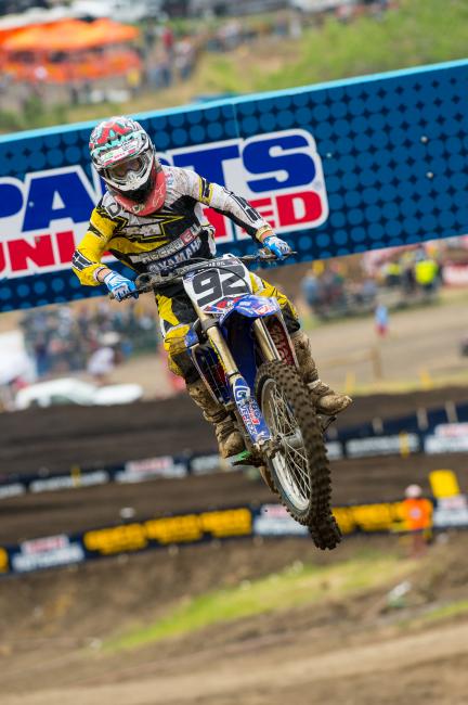 Thanks to three top fifteens through six motos, Rusk is currently 18th in 450 Class points.  