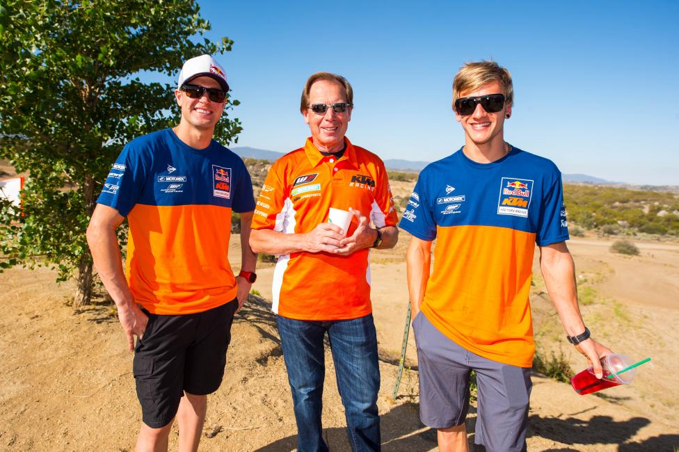 You know these guys...and yes they're still smiling despite the battles on the track.