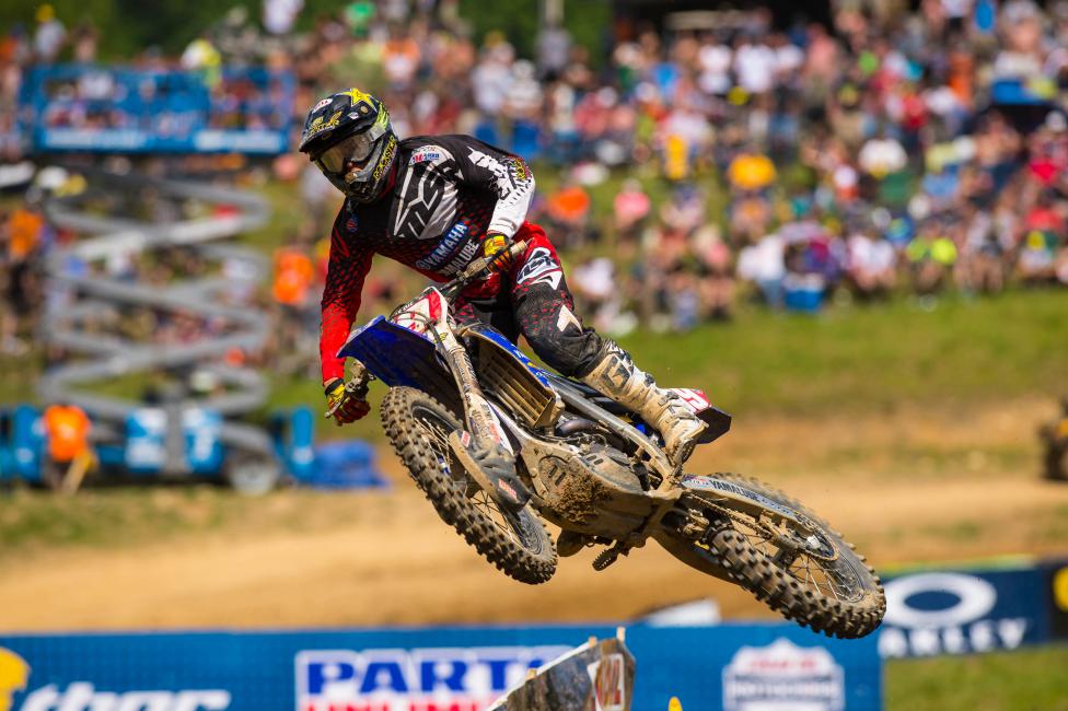 Martin leads teammate Cooper Webb by 29 points in the 250 Class.  