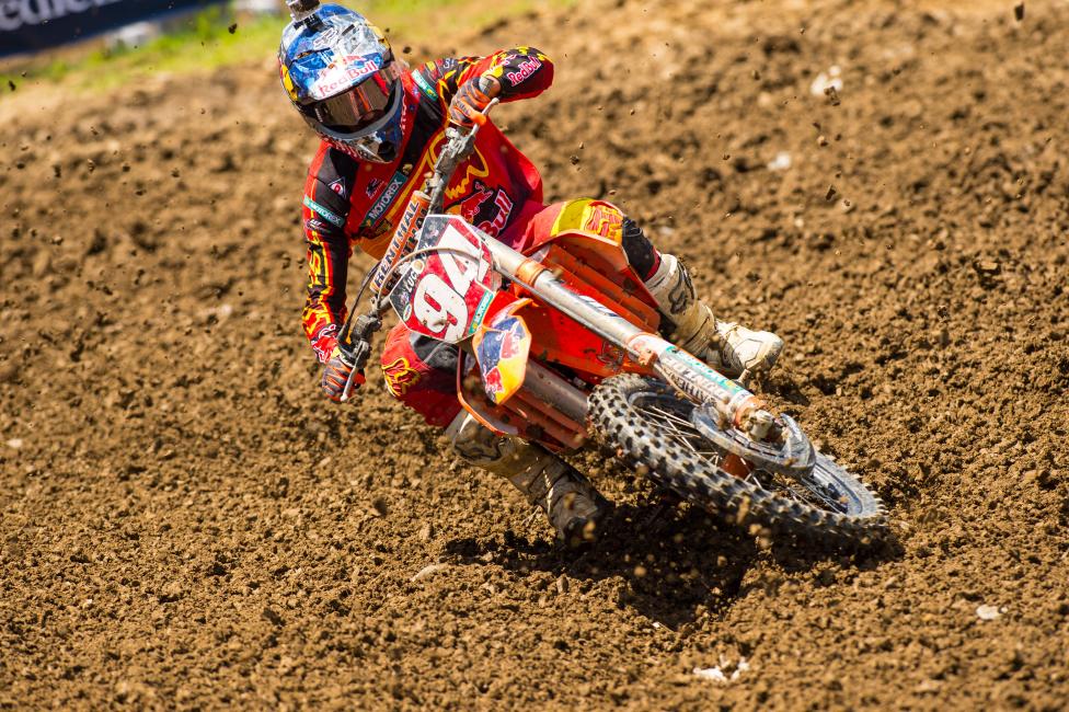 Meanwhile through all of this drama, Ken Roczen goes into the first weekend break of the season with the red plate.