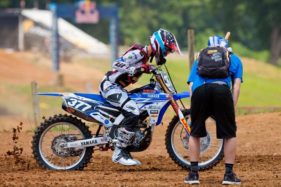 Pourcel works on his starts at press day yesterday. 