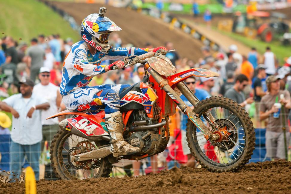 Ken Roczen's 2-1 performance at Muddy Creek was enough to edge teammate Ryan Dungey. 