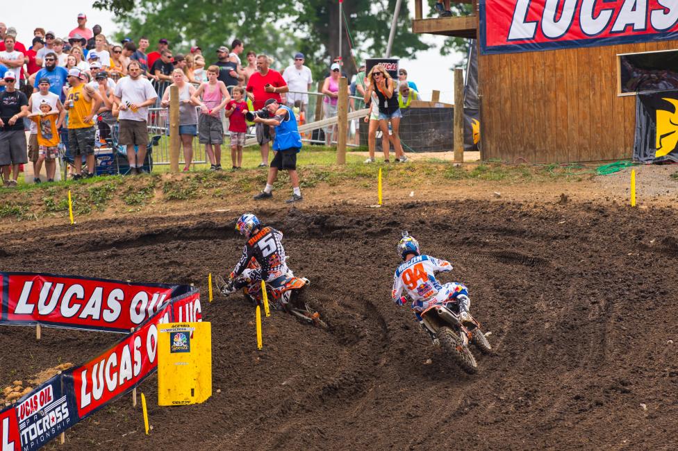 Ryan Dungey (5) and Ken Roczen (94) ran away down the stretch. 