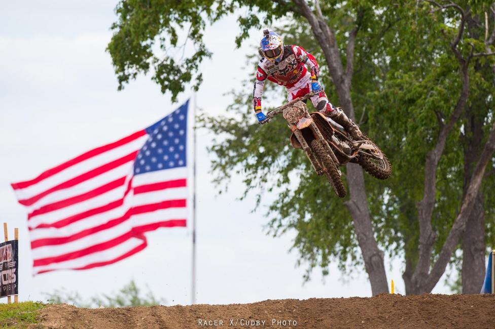 Ken Roczen went 1-1 at RedBud and extended his lead in points.