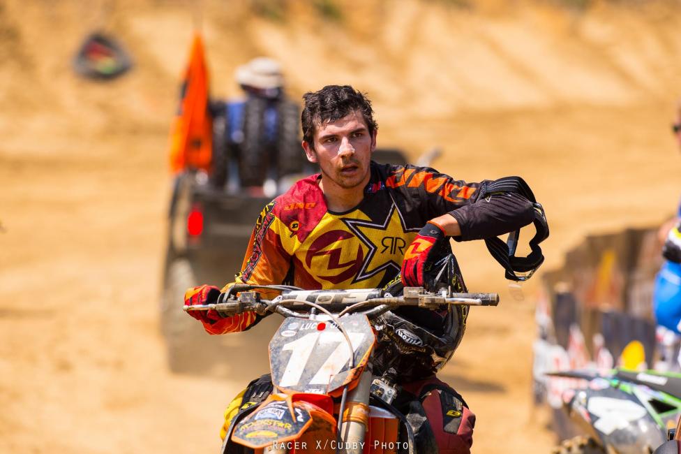 Martin and Baggett pushed Anderson hard across the line in moto one, but the 17 hung on for his first-ever moto win.