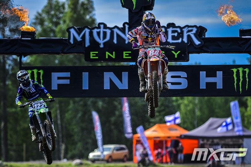 Jeffrey Herlings went 1-1 in the MX2 class in Finland.