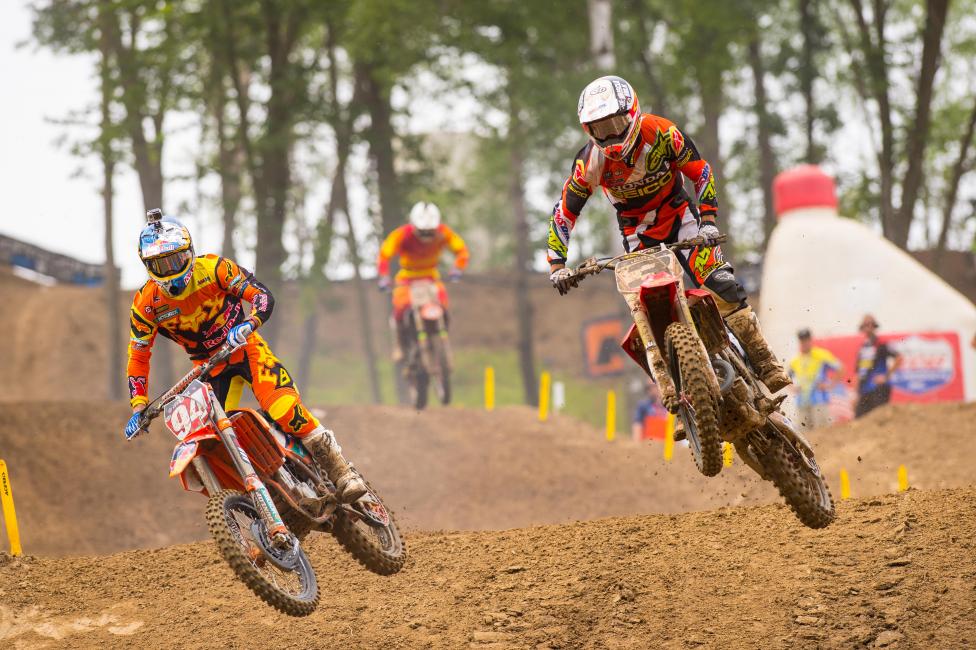 Eli Tomac (3) won his first career 450 Class overall on Saturday. 