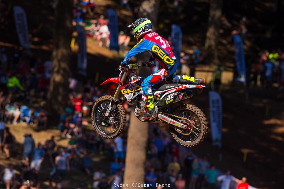 The stage was set for a great battle in the second moto between Blake Baggett and Justin Bogle but Bogle had a little tip over right when things were about to get heavy.
