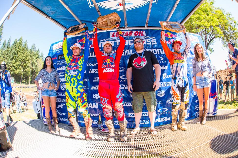 Roczen's lead over Dungey has been reduced to fourteen points with six 450 motos left.