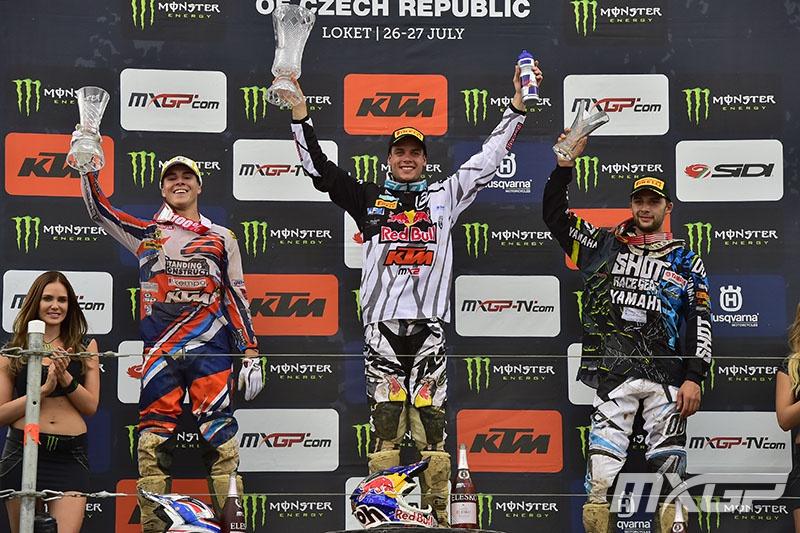 Guillod (left) and Charlier (right) joined Tixier on the podium. 