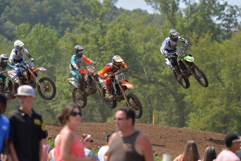 Action was hot and heavy all day.