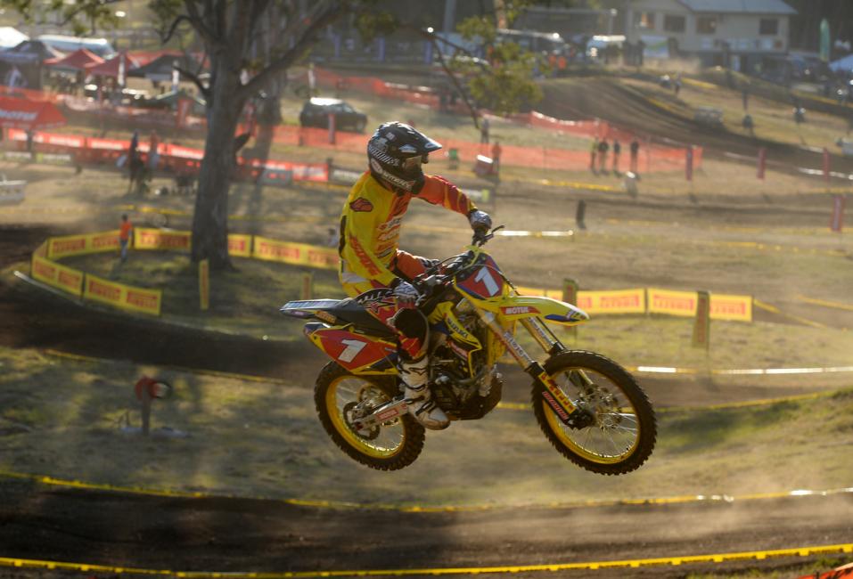 Matt Moss leads the MX1 Class. 