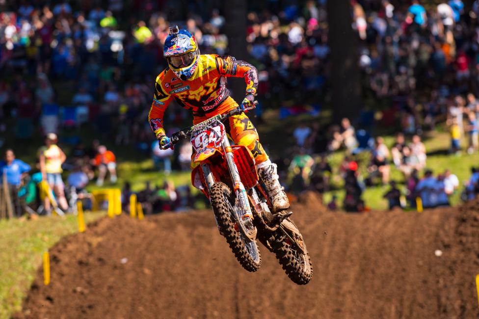 Ken Roczen leads the 450 Class points stadings.  