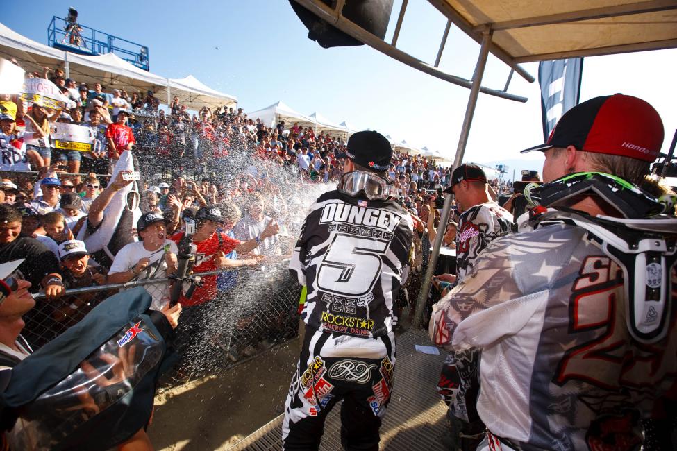 Dungey is tied for third with Bob Hannah with 37 combined wins. 