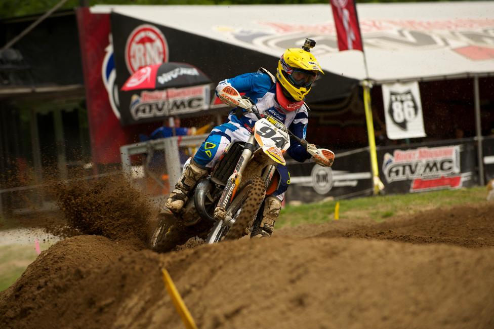 A bad start hurt Luke Purther. But he showed speed.  