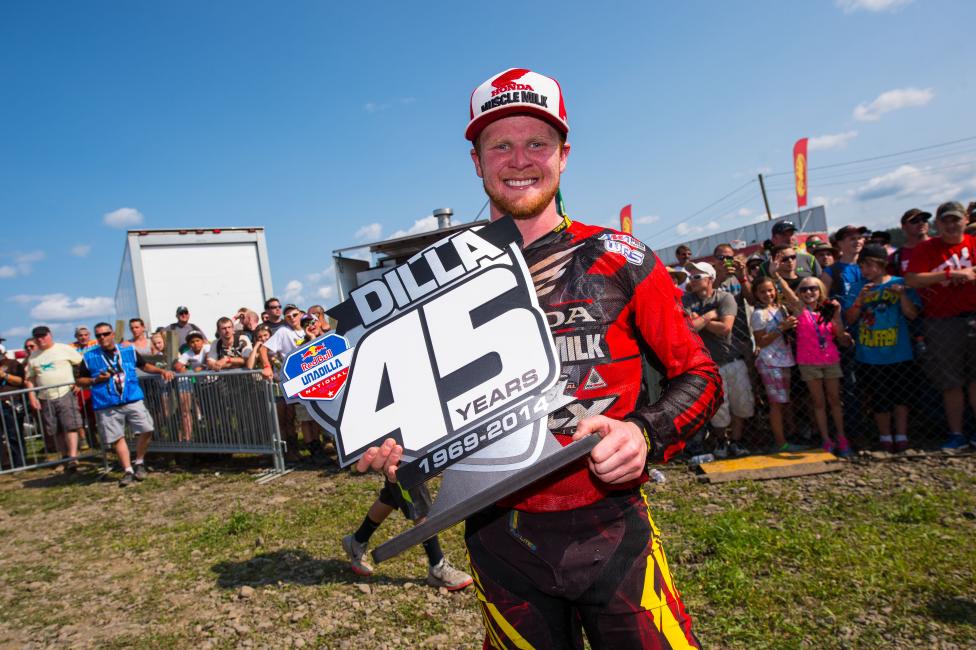 All smiles for Canard following a second overall.  