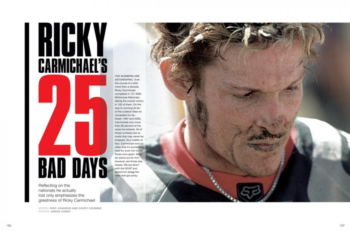 RICKY CARMICHAEL'S 25 BAD DAYS