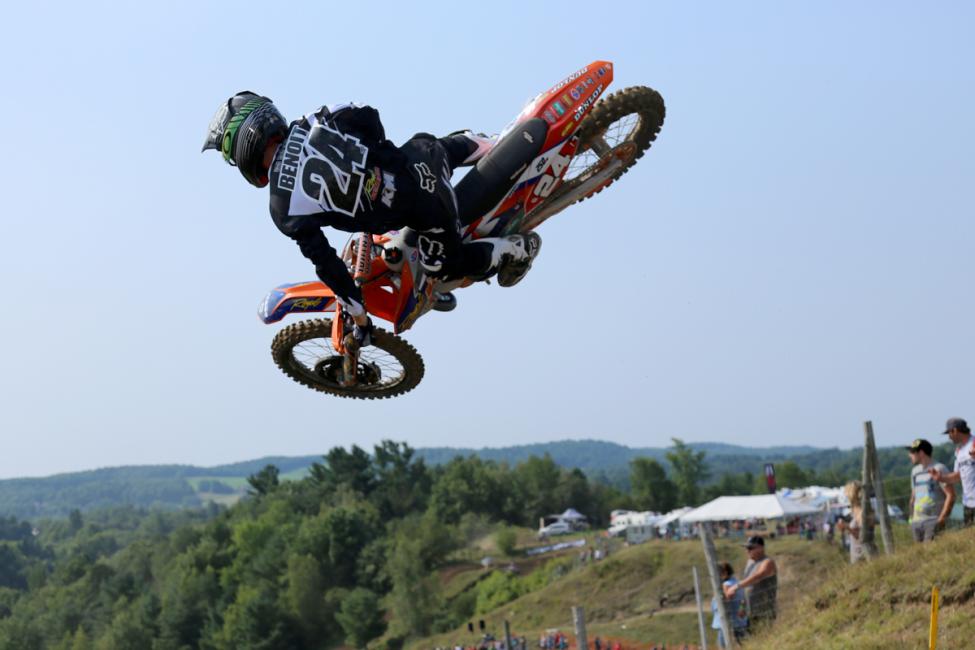 Kaven Benoit has been fast all year and is leading the MX2 Class.