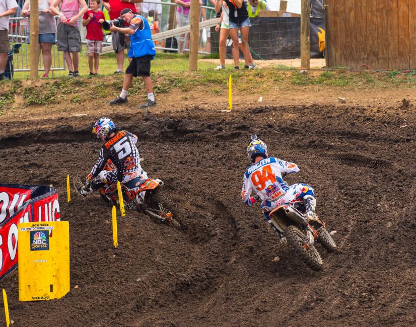 At the moment, Dungey has momentum and Roczen has points, but with just four motos left, anything can happen.