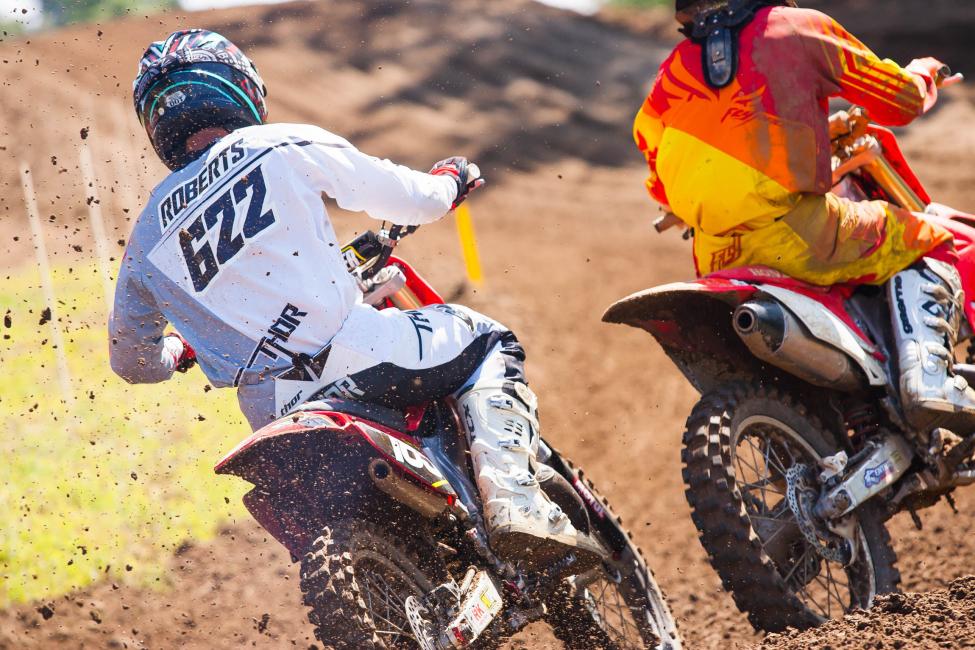 Our own Jordan Roberts gets a comfortable view of the track. 