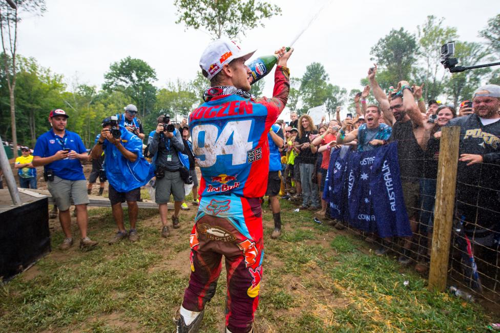 Roczen was taking some heat on social media lately, so he backed out of there and handled his business on the track.