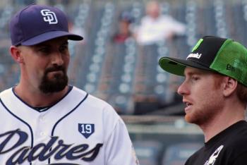 RV Throws Out First Pitch at Padres Game