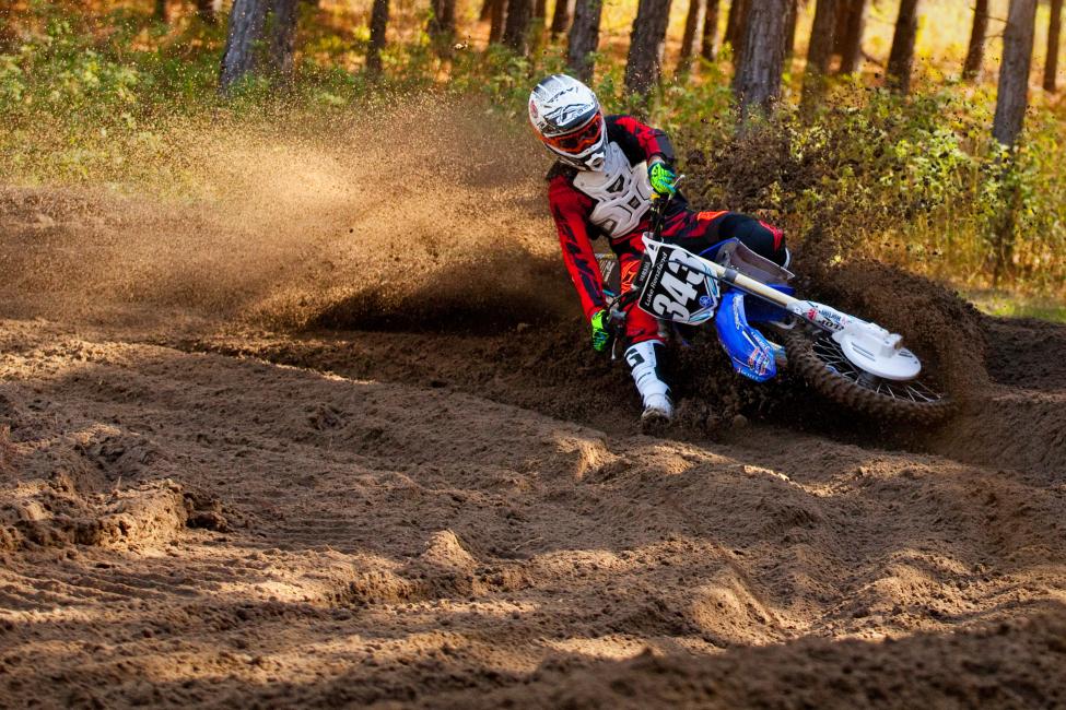 Renzland shredding at his Dreamland track. 