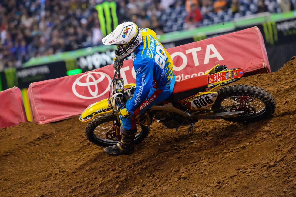 Stewart's best finish in supercross was 14th. 