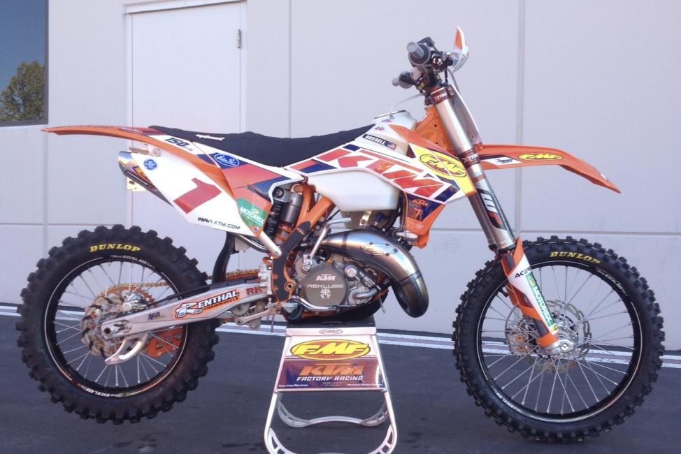 For the next two races, Russell will race the KTM 150 to help Rory Mead. 