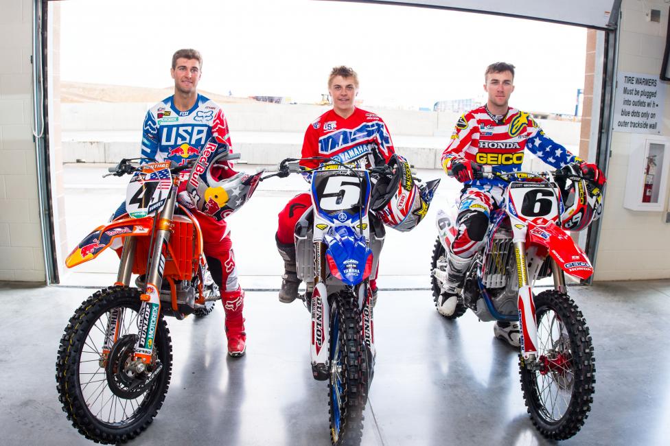 This will be Martin's (center) first MXoN appearance for Team USA. 