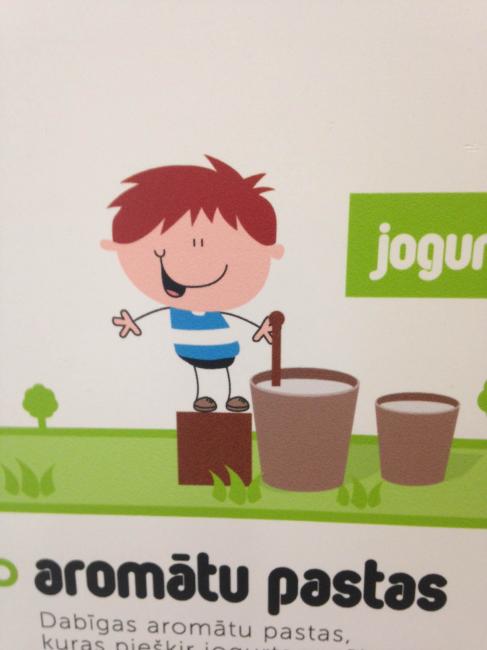 This is a drawing I made of JT after he got his frozen yogurt in Riga today. 