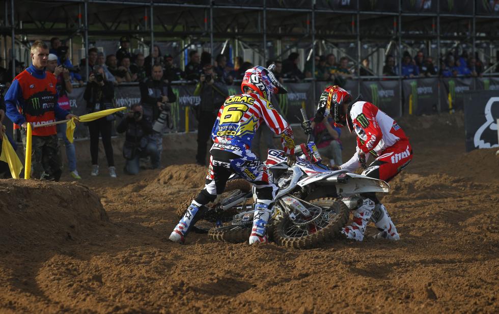 Eli Tomac also had his troubles today.  