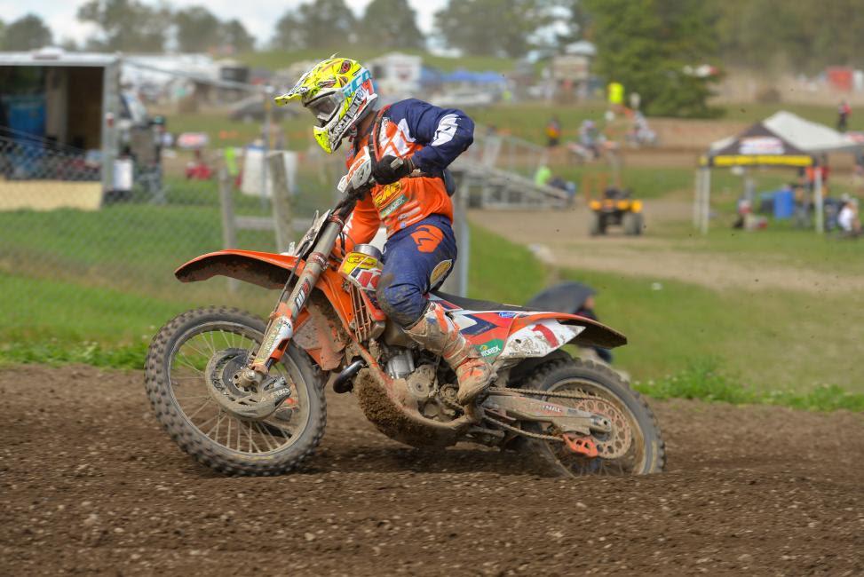 2014 GNCC champion Kailub Russell will ride a 150cc two-stroke at the final two rounds.