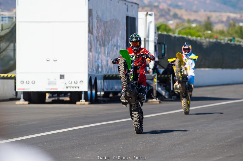 Josh Hansen and Travis Pastrana entertained on and off the track.
