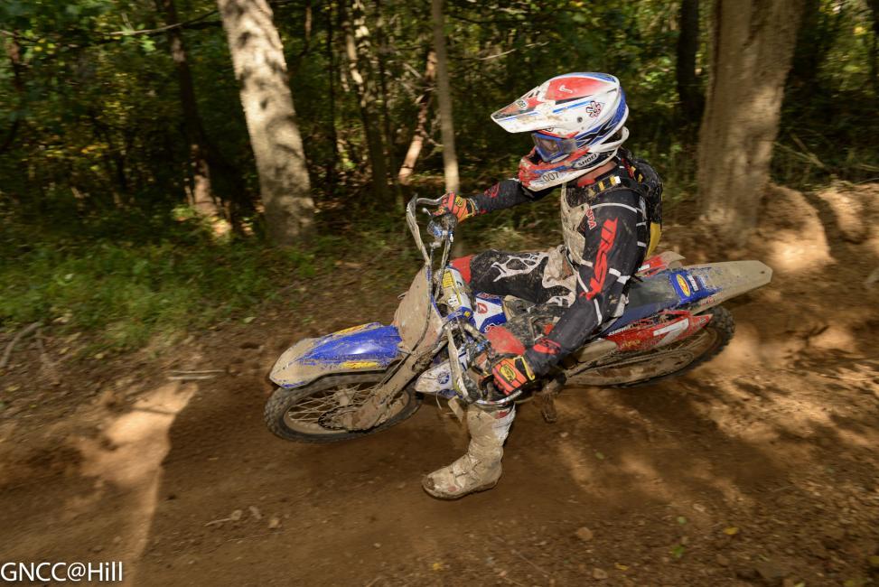 Jordan Ashburn upped the pace at the end to secure third overall. Photo: Ken Hill