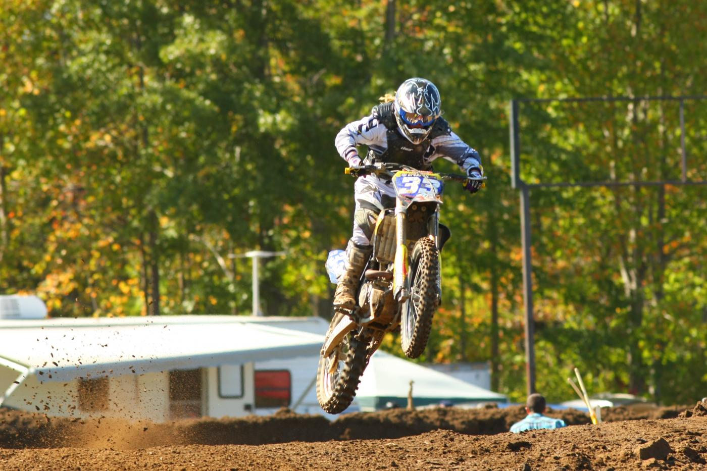 Kylie Fasnacht kept Markelon honest during both WMX motos. The Suzuki-mounted racer was second in both motos and second overall. Fasnacht is now third overall in the points standings. 