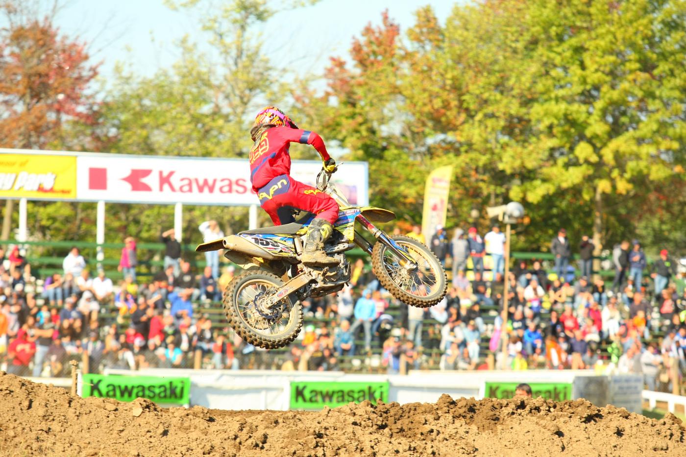 After strong results in Canada this summer, local racer Jesse Pierce came to KROC looking to score top results. He did just that, taking the Best Whip win on Friday night, third overall in the 250 class on Sunday, and second overall in the 450 class on Sunday. 
