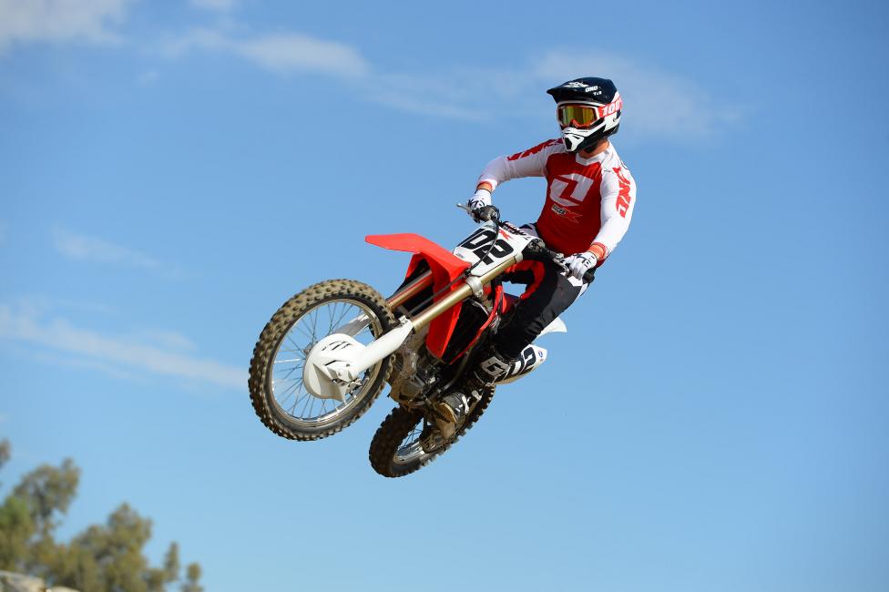 Three of our five testers voted the Honda in first, and the scores averaged out to an overall victory for the CRF. The adjustable power curve might seem like a gimmick, but riders dug it.