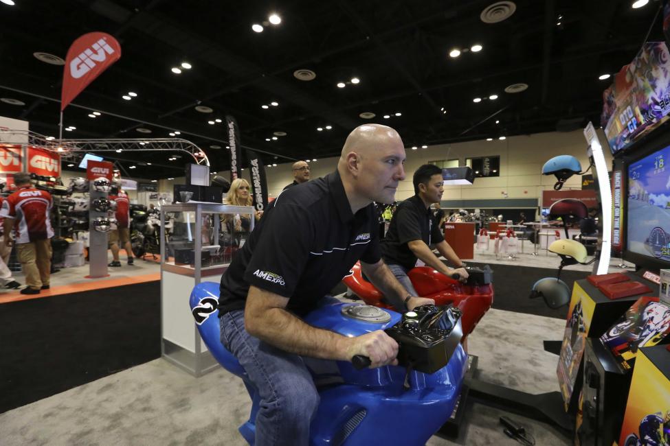Racer X Show host Greg White getting in some testing time. 