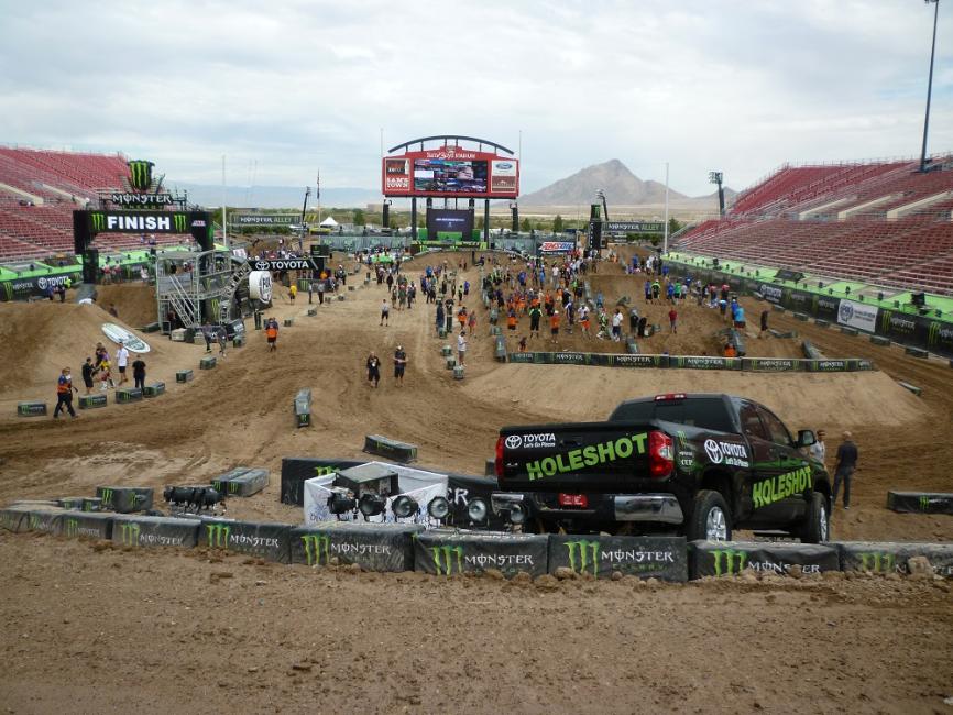 Three holeshots wins the truck.