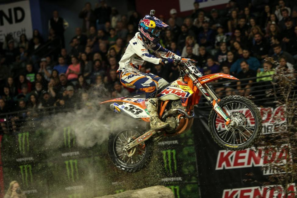 Taylor Robert won his first ever GEICO EnduroCross main event on Saturday.