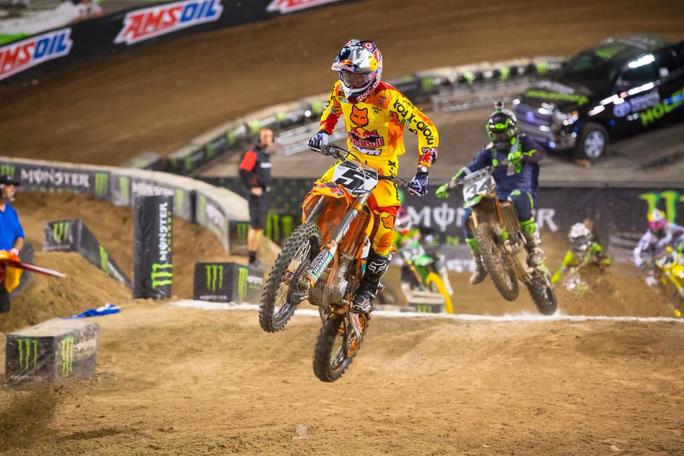 Ryan Dungey finished outside the top three overall for the first time at the Monster Energy Cup Saturday.  