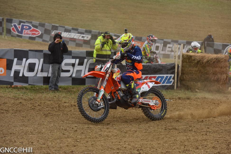 Kailub Russell won the Ironman GNCC on a 150XC two-stroke.