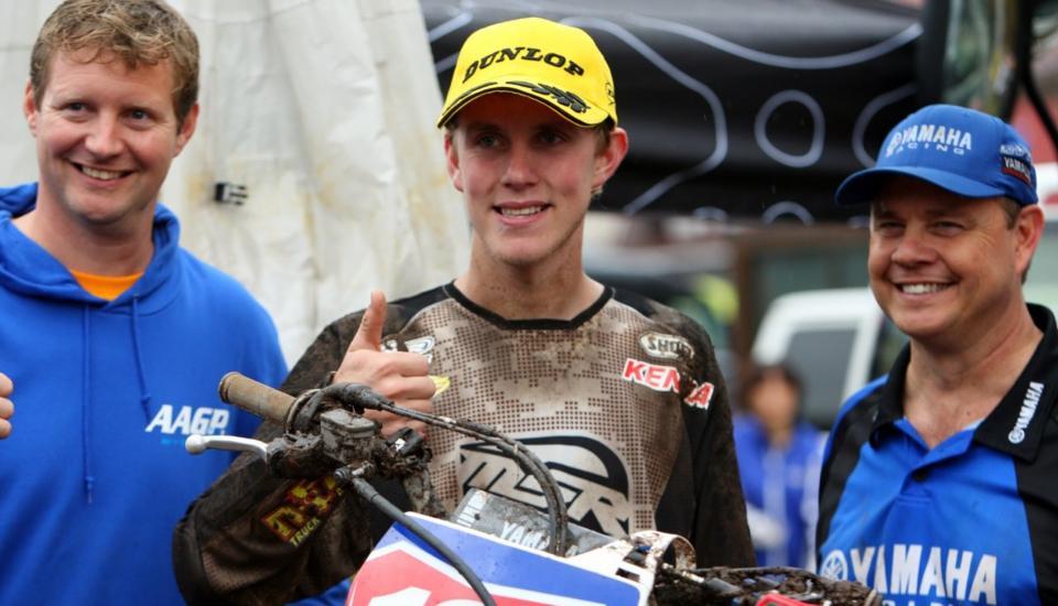 Ashburn was accompanied by Chuck LeMaster (left) and his father, Dave, (right).