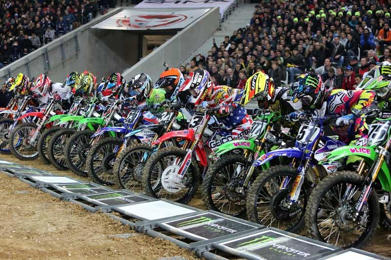 Bercy Lille blastoff. Tomac (3) would take this first main event over Pourcel (377) 