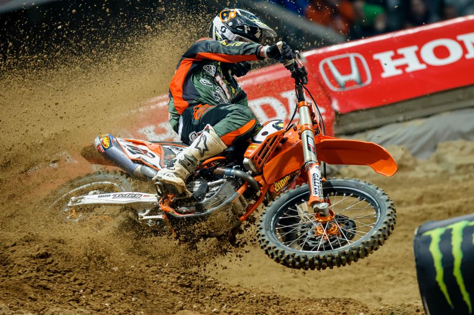 Justin Brayton was the only guy who could actually lead laps over Tomac, but even that was brief, and he later crashed out. 