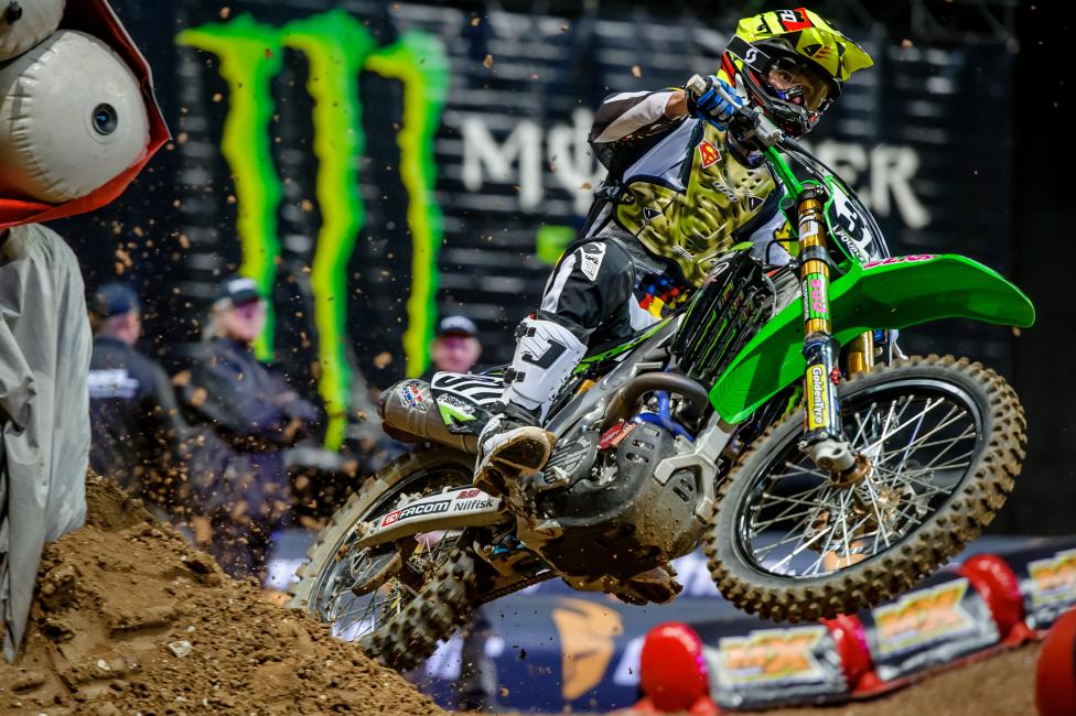 Christophe Pourcel went 2-14-9-10 on the weekend at the Paris-Lille Supercross.